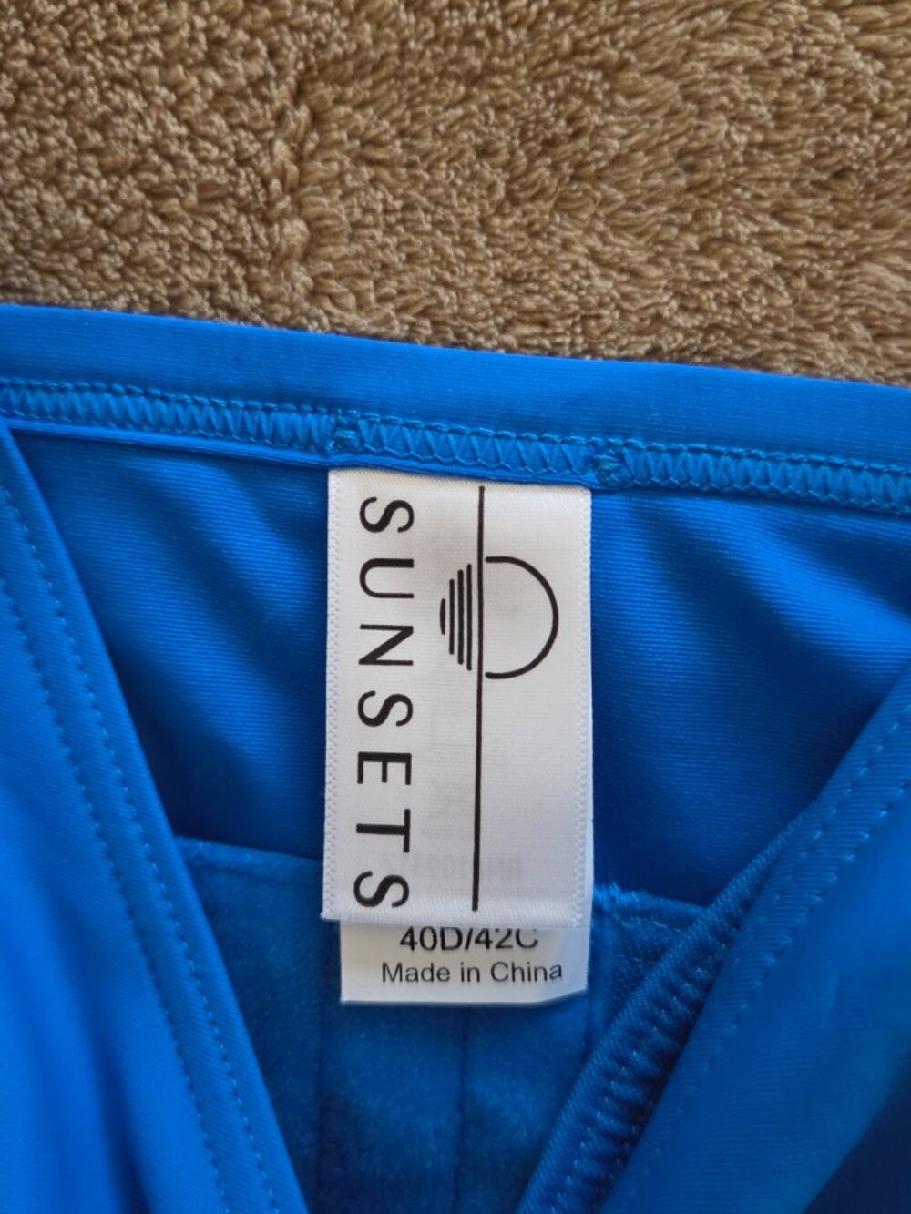 NWT Sunsets ELECTRIC BLUE Forever Twist Tankini Underwire Swim Top Size 40D/42C - Picture 5 of 10